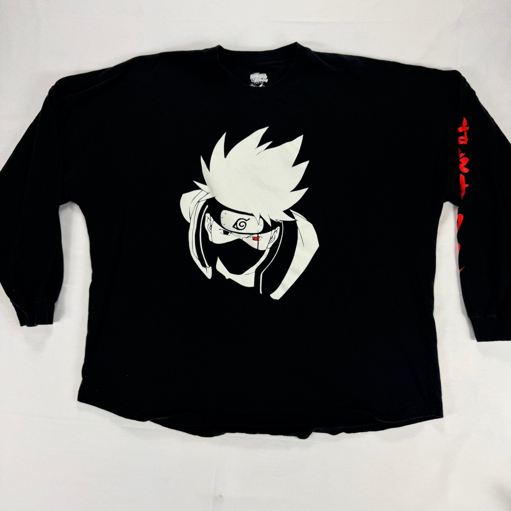 Naruto Shippuden Kakashi Long Sleeve T Shirt 20th Anniversary‎ Hot Topic 2XL